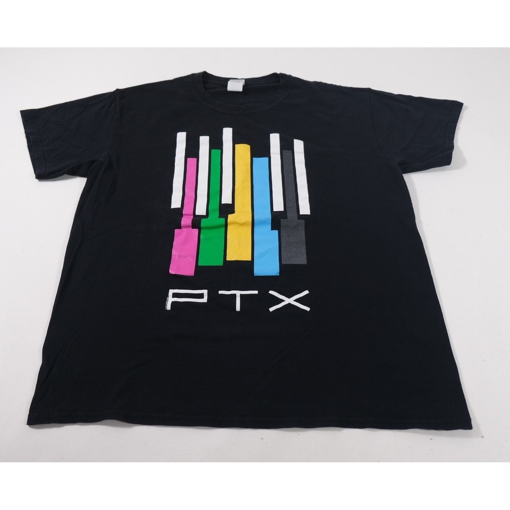 Gildan T-Shirt Women L Black Pentatonix 2017 Tour Graphic PTX Piano Key Concert